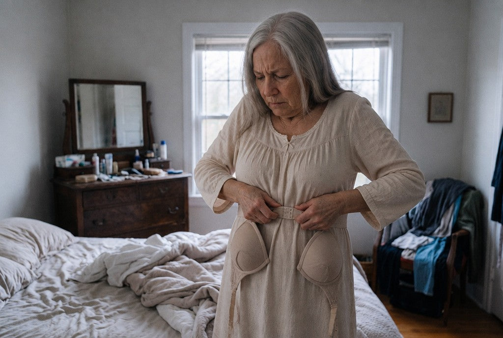 Hooking a bra in front before spinning it around